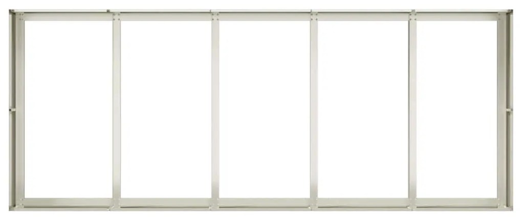 vidaXL fehér acél növénytartó 200x80x40 cm
