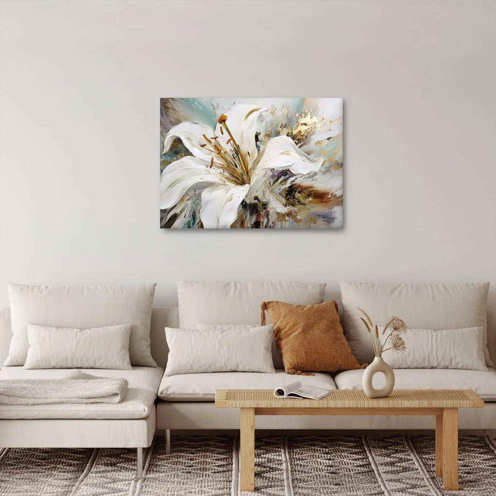 Kép - Absztrakció liliommal (70x50 cm)