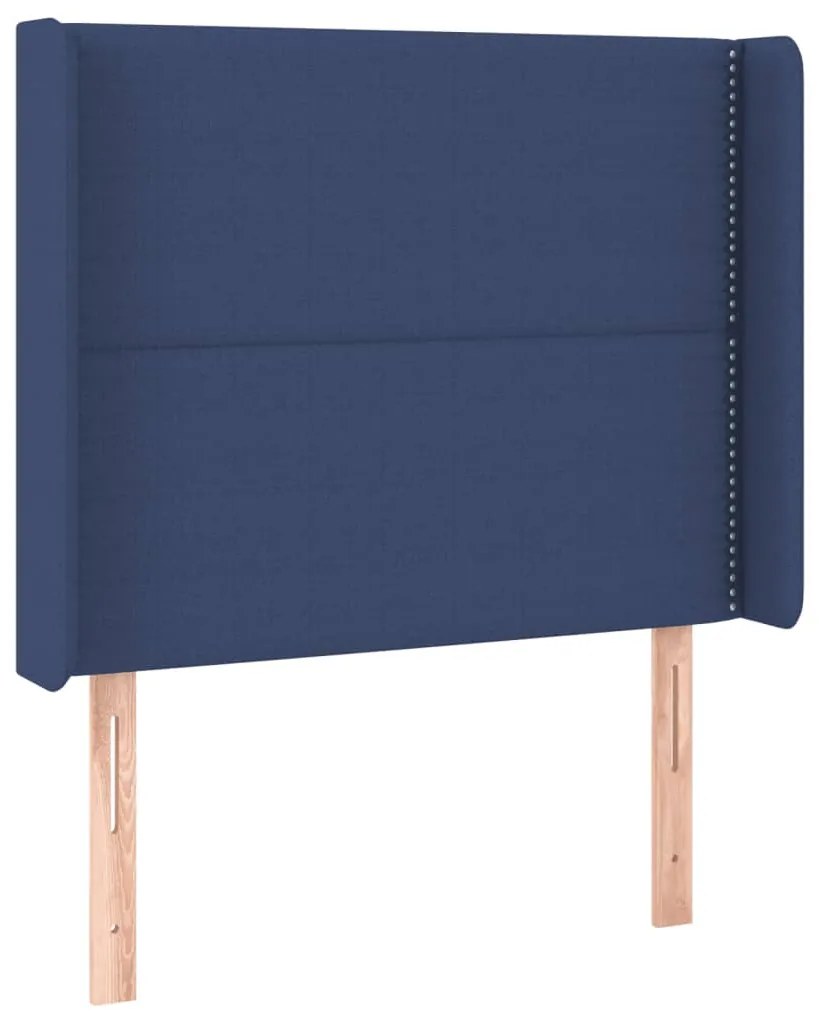 kék szövet LED-es fejtámla 83x16x118/128 cm