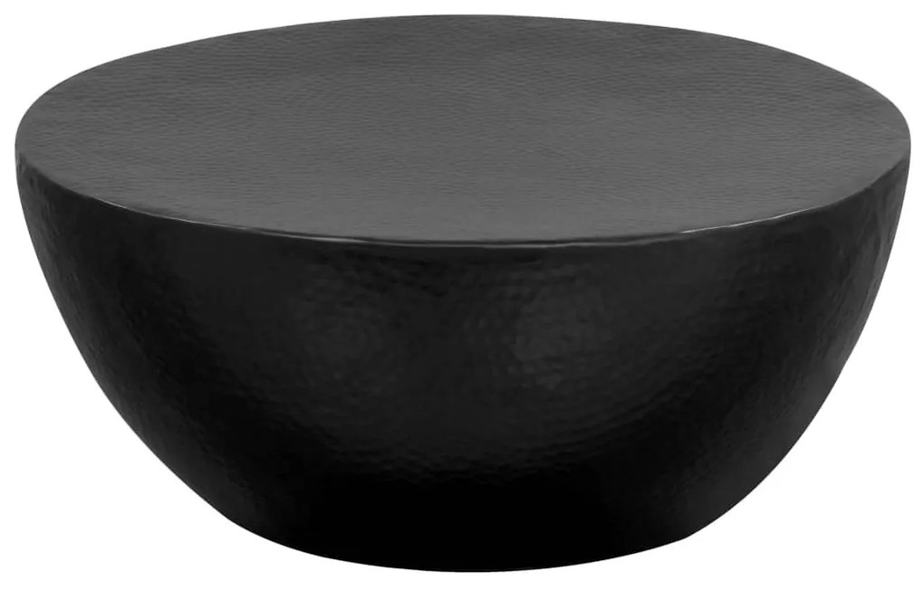 fekete kalapált alumínium dohányzóasztal 70 x 30 cm