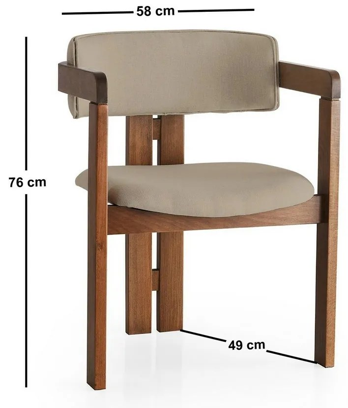 Étkező szék CO Mink és Walnut