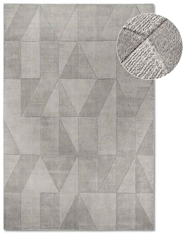 Szürke kézi szövésű gyapjú szőnyeg 120x170 cm Ursule – Villeroy&Boch