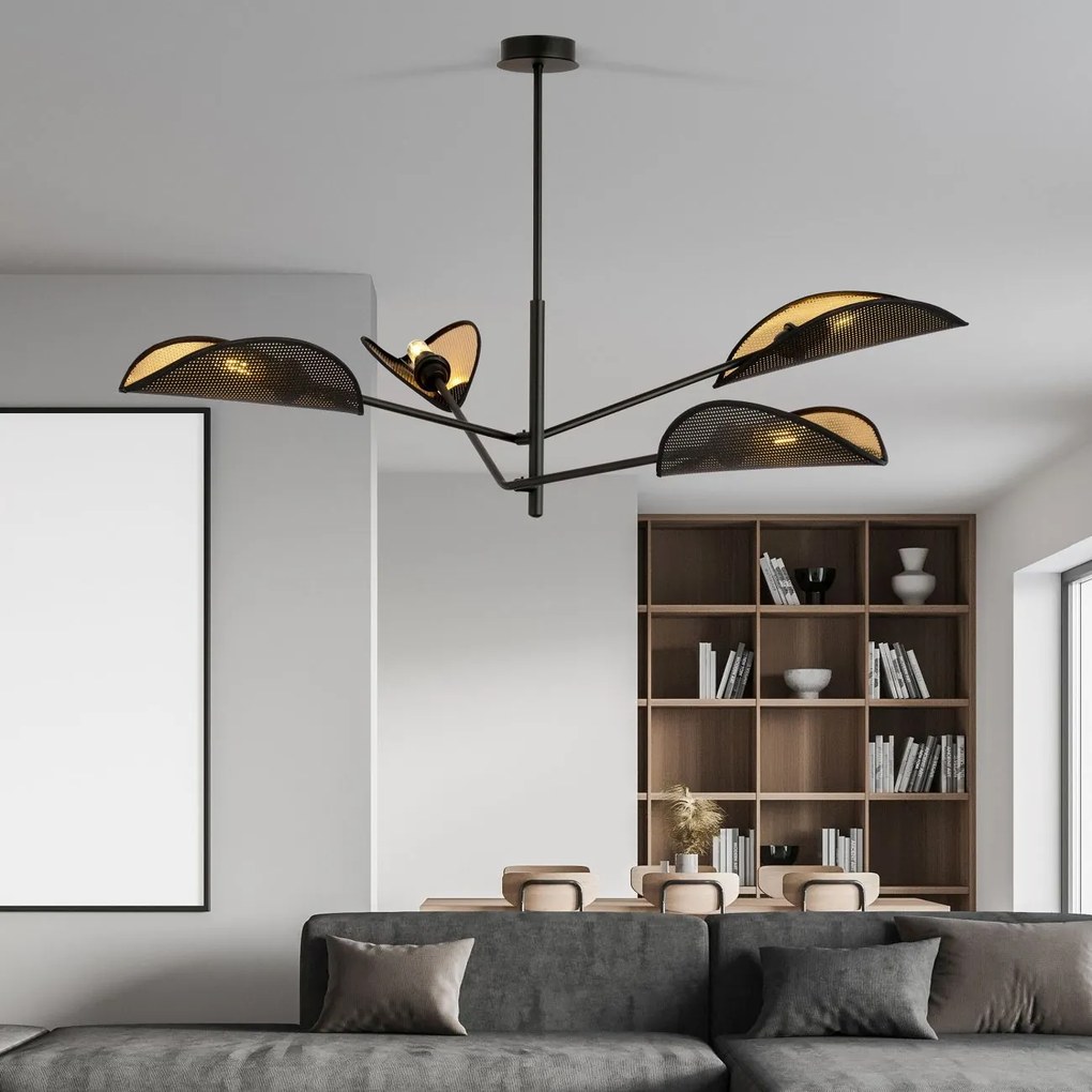 Emibig modern mennyezeti lámpa vene fekete arany emi1158/4