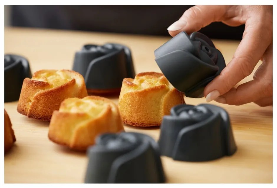 Szilikon sütőforma szett muffinhoz, 6 db-os ø 7 cm Rose – Blomsterbergs
