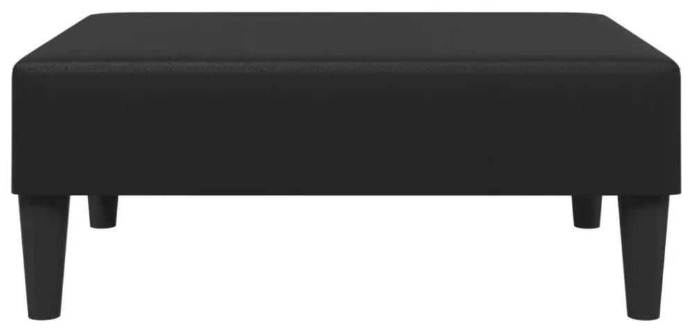 vidaXL fekete műbőr lábzsámoly 77x55x31 cm