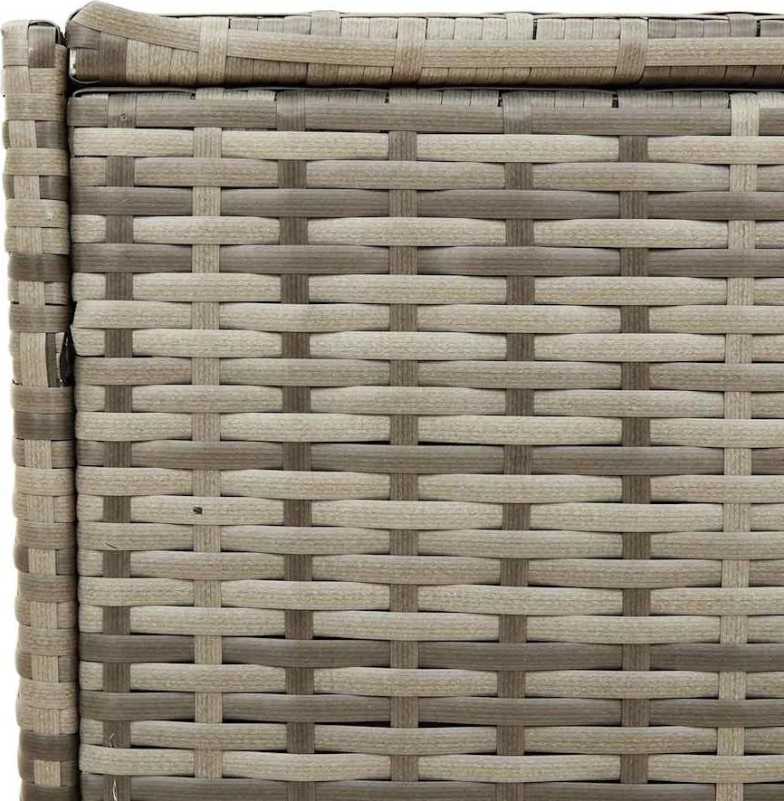 vidaXL szürke polyrattan kerti tárolóláda 283 L