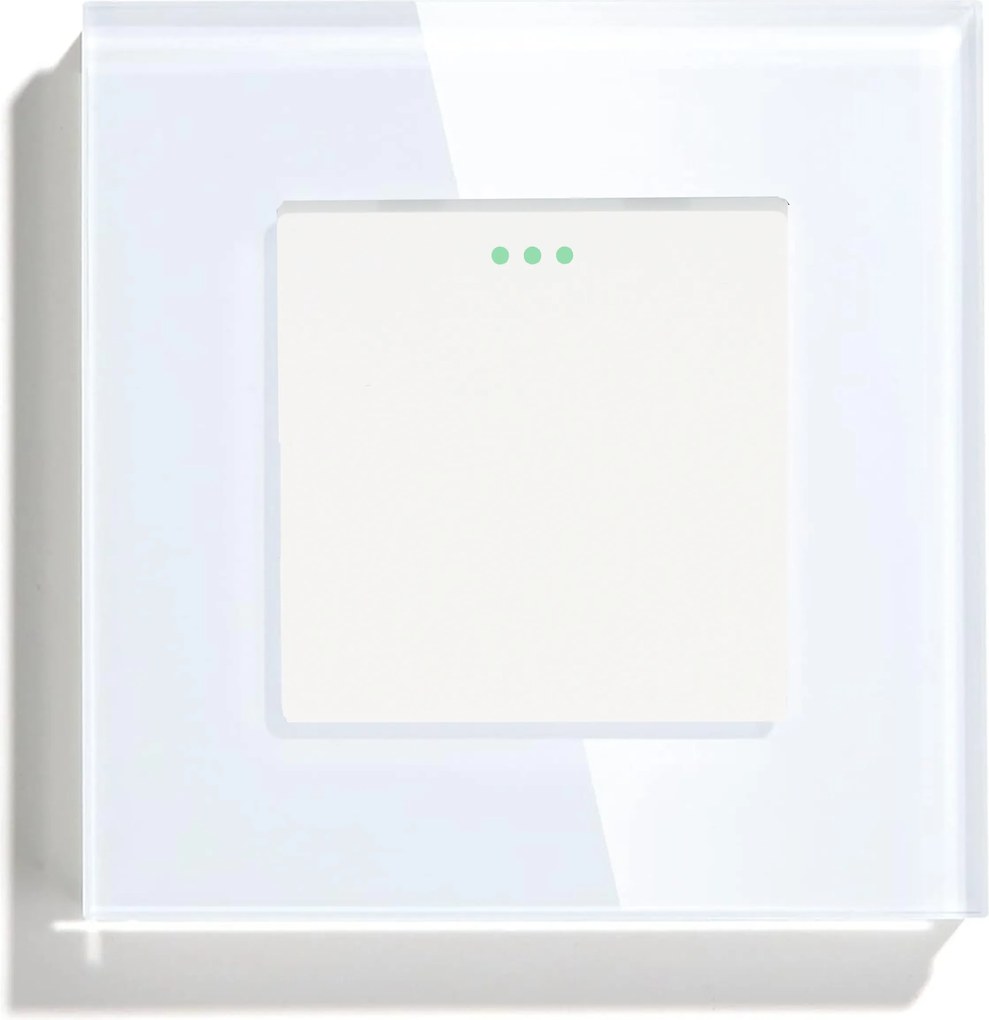 Kapcsoló Fénykapcsoló Üveg Szimpla Mechanikus Kapcsoló Fehér