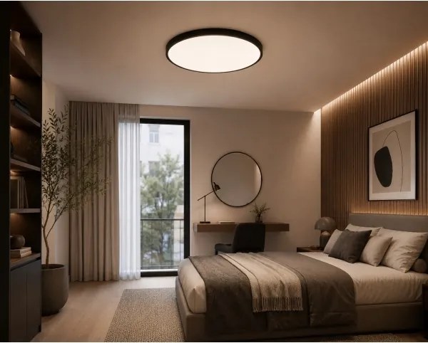 Brilagi -LED fürdőszobai mennyezeti lámpa ZENNA LED/36W/230V Ø 42 cm IP44 fekete