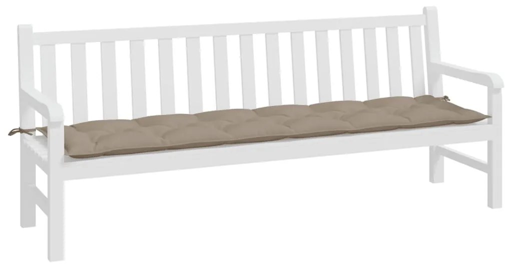 tópszínű oxford szövet kerti padpárna 200 x 50 x 7 cm