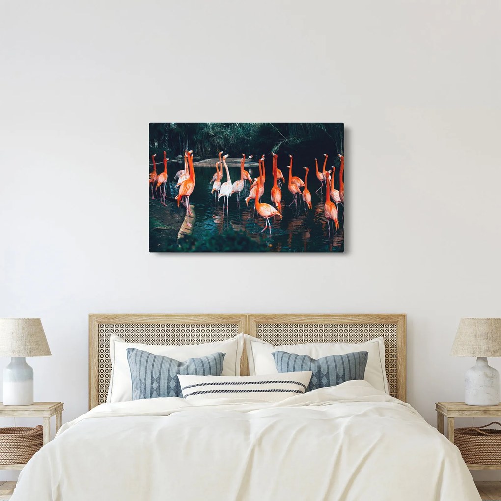 Flamingók csordája (90x60 cm)