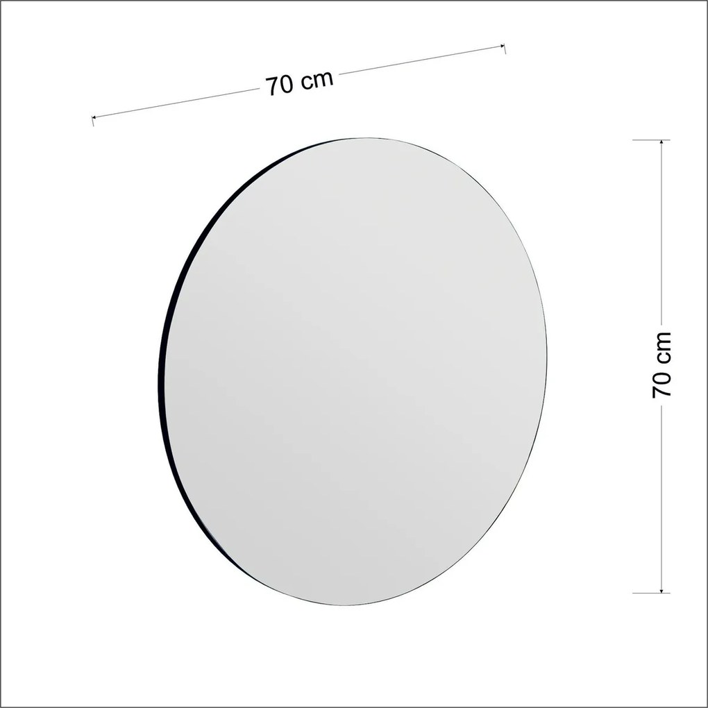 Zeos Black tükör 70 cm