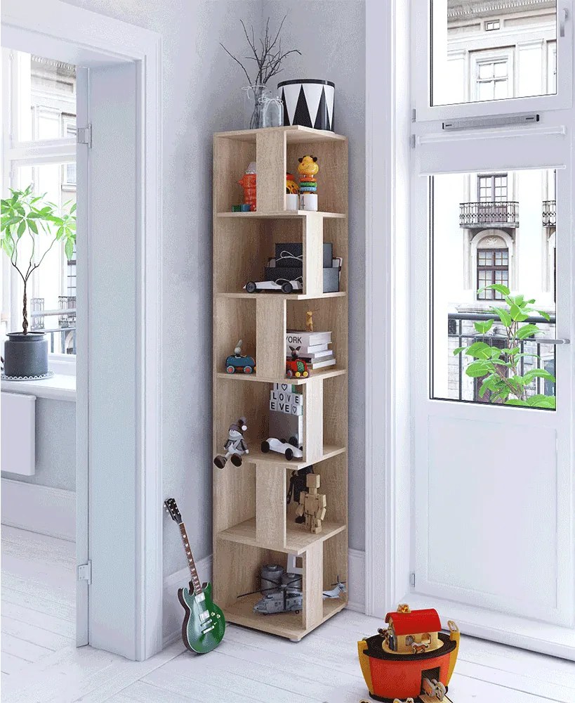 Sarok polc, sonoma tölgy, KORIND