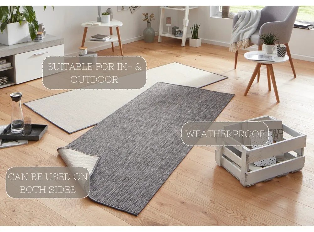 Miami szürke kültéri szőnyeg, 80 x 250 cm - NORTHRUGS