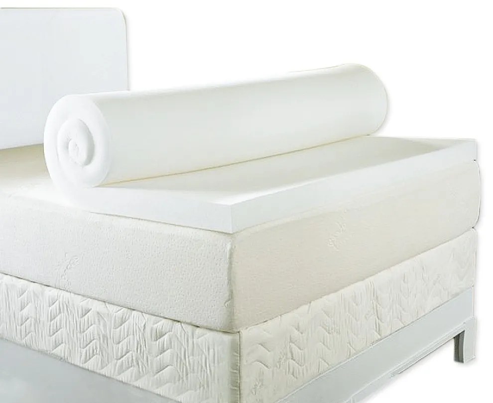 Ortho-Sleepy Memory Topper fedőmatrac 4 cm memory natúr fehér huzattal / 90x200 cm