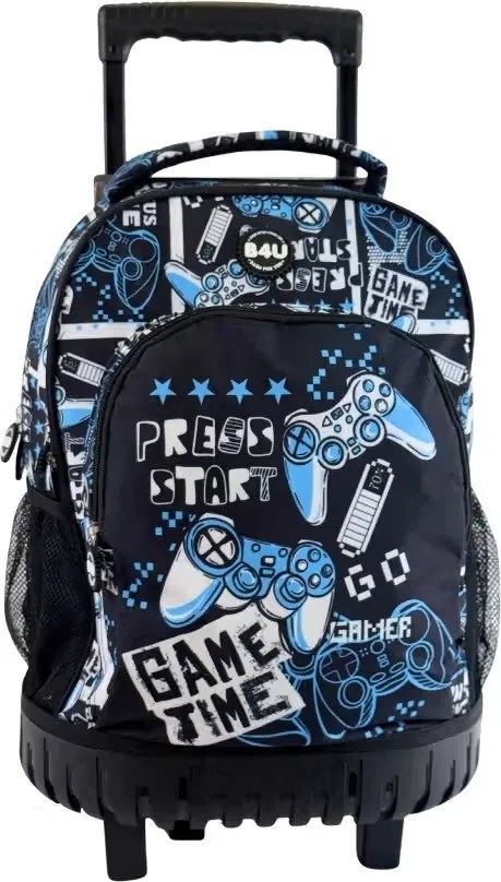 Gamer Press Start prémium gurulós iskolatáska, táska 44 cm