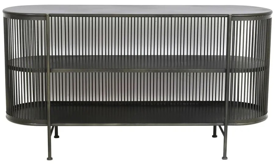Fekete fém alacsony komód 149x80 cm Yinthe - Light &amp; Living