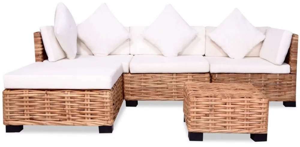 14 részes természetes rattan kanapészett