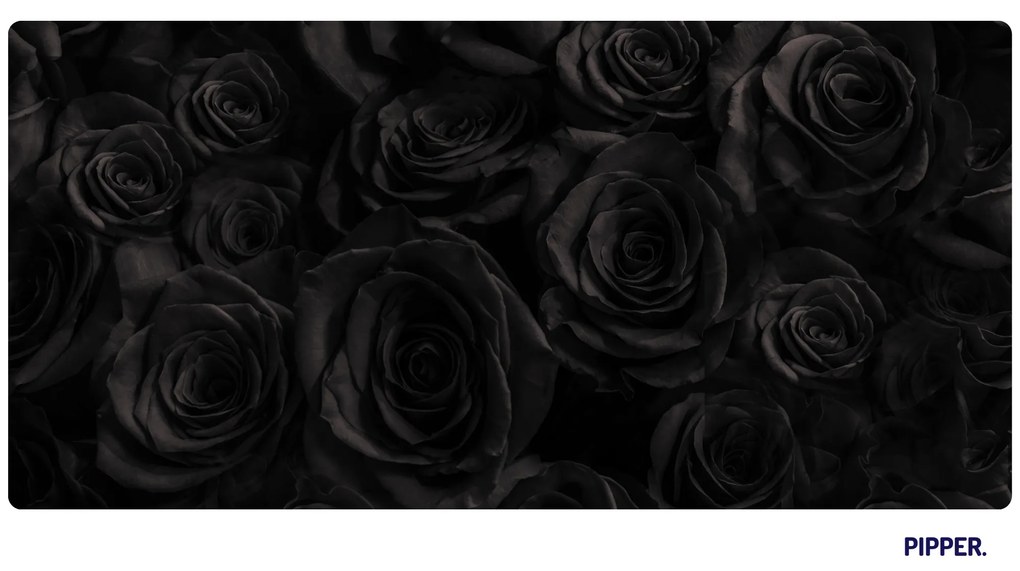 PIPPER. Öntapadós textiltapéta "Fekete rózsák"