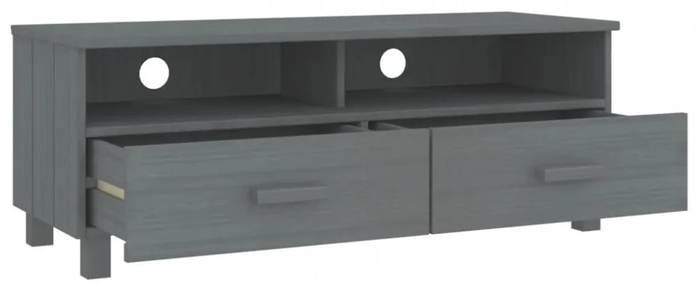 HAMAR sötétszürke tömör fenyőfa TV-szekrény 106 x 40 x 40 cm