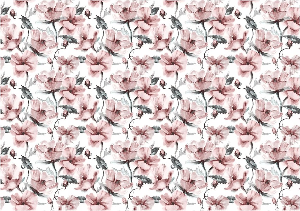 3D fotótapéta virágok bazsarózsa rózsák növények 312 x