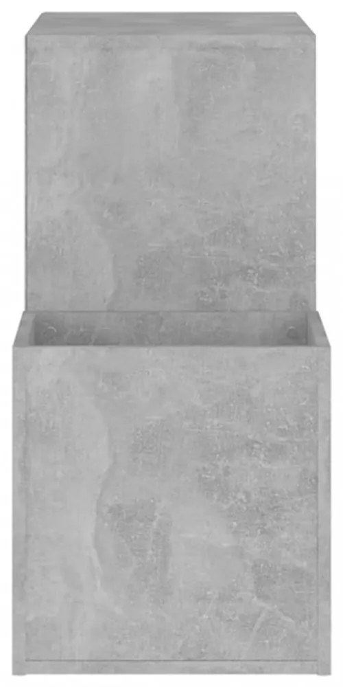 betonszürke szerelt fa előszobai cipősszekrény 105x35,5x70 cm