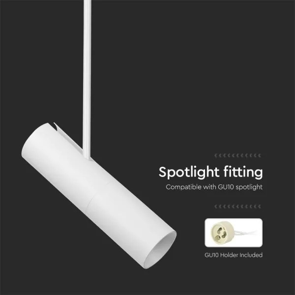Függeszték 1xGU10/35W/230V fehér rúdon