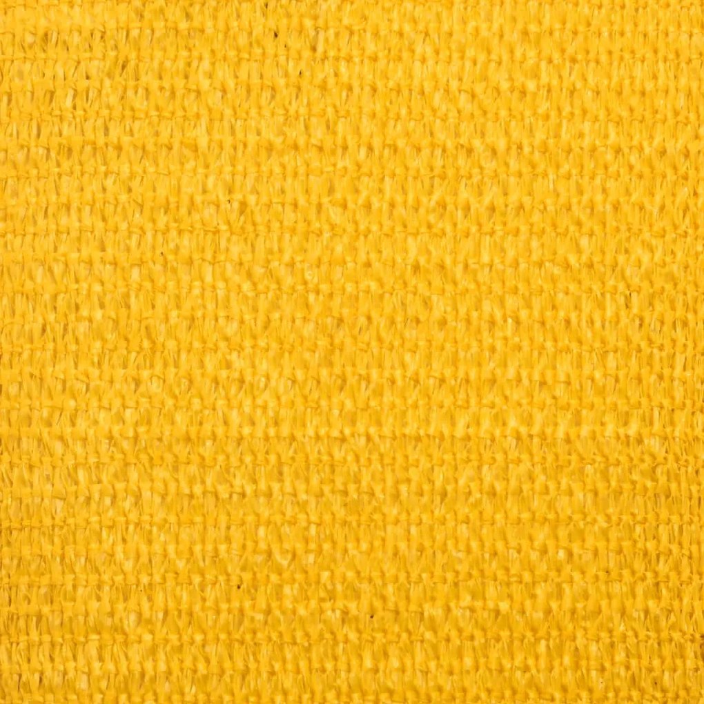 sárga négyzet alakú HDPE napvitorla 160 g/m² 6x6 m