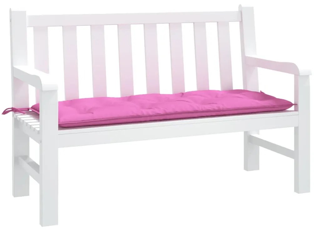 rózsaszín szövet kerti padpárna 120x50x7 cm