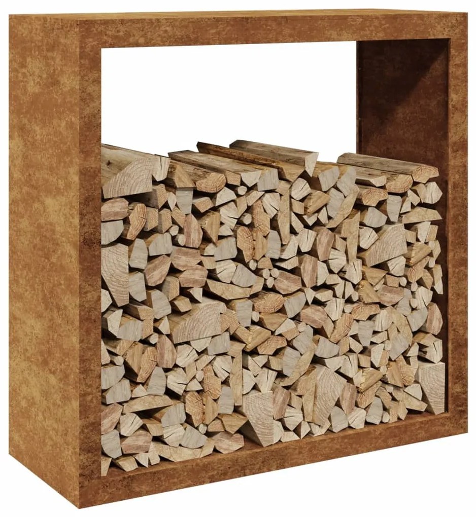 tűzifa állvány 100x40x100 cm időjárásálló acél
