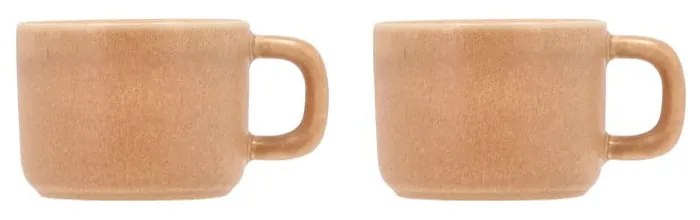 Fjord 2 db-os bézs porcelán bögre szett, 100 ml - Villa Collection