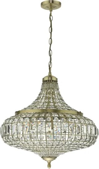 Där Lighting ASM0675 - ASMARA láncra szerelt csillár 6xE14/40W/230V, sárgaréz