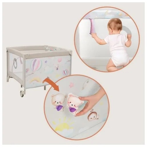 Lionelo - MILLE PLUS babakarám, szürke-bézs