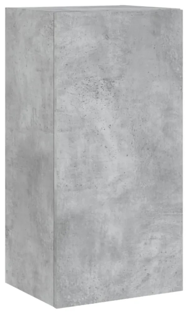 vidaXL 4 darab betonszürke szerelt fa fali TV-bútor LED-del