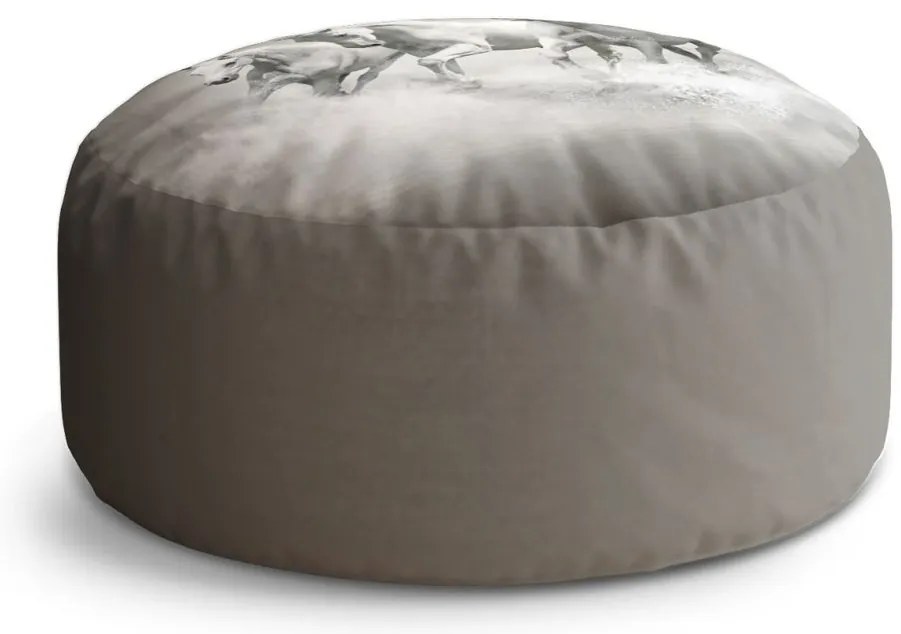 Circle zsámoly fehér lovak, szürke