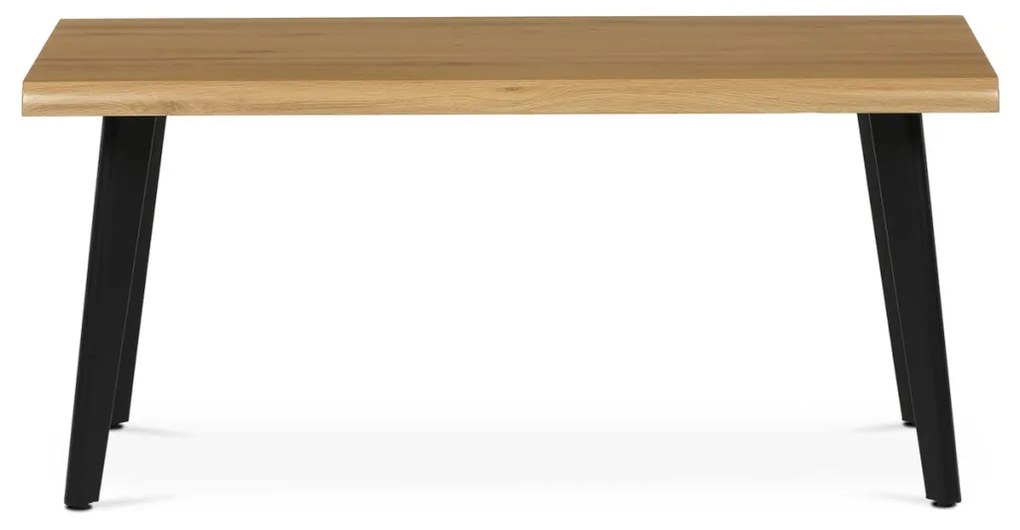 Măsuță de cafea 120x60x55 cm, blat MDF, decor stejar salbatic, picioare metalice
