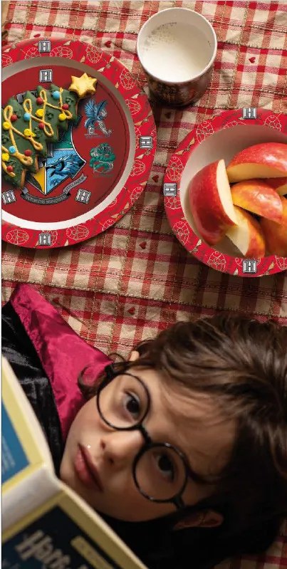 Harry Potter School Shields étkészlet, micro műanyag szett bögrével 350 ml