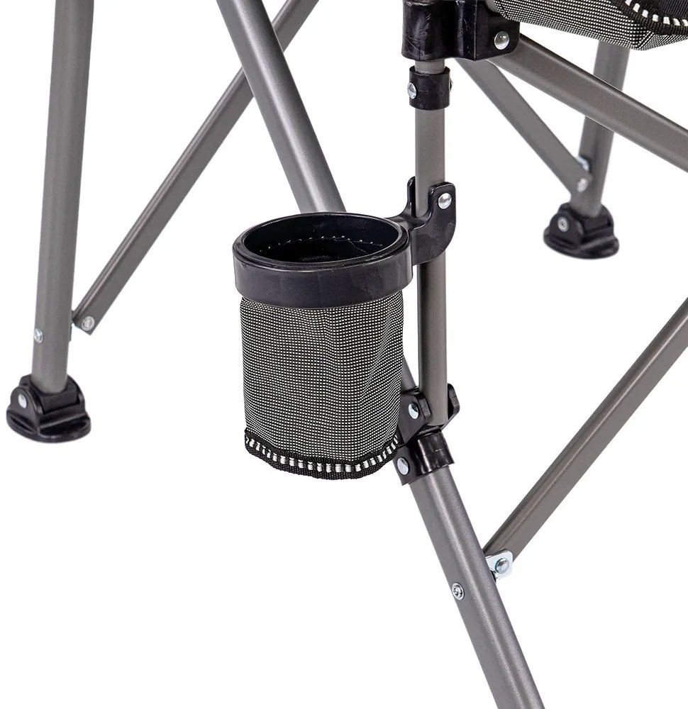 Leziter Comfort Plus karfás horgász szék pohártartóval szürke