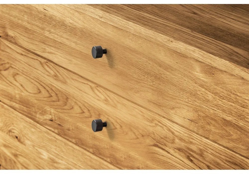 Alacsony tölgyfa komód 100x90 cm Retro - The Beds