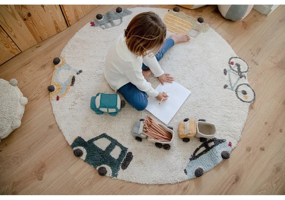 Textil játéktároló kosár szett 2 db-os 24x14x8 cm Truck – Lorena Canals