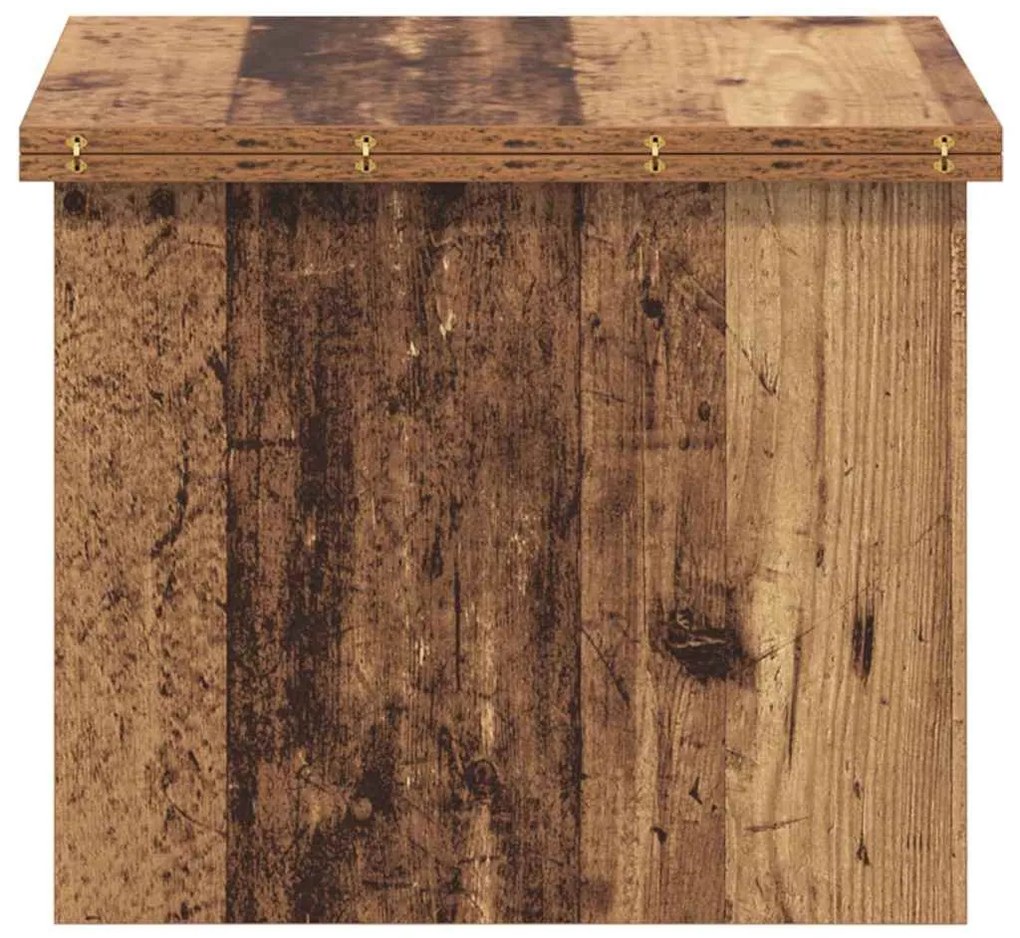 vidaXL Dohányzóasztal Öreg fa 55 x 54,5 x 45 cm Faanyag