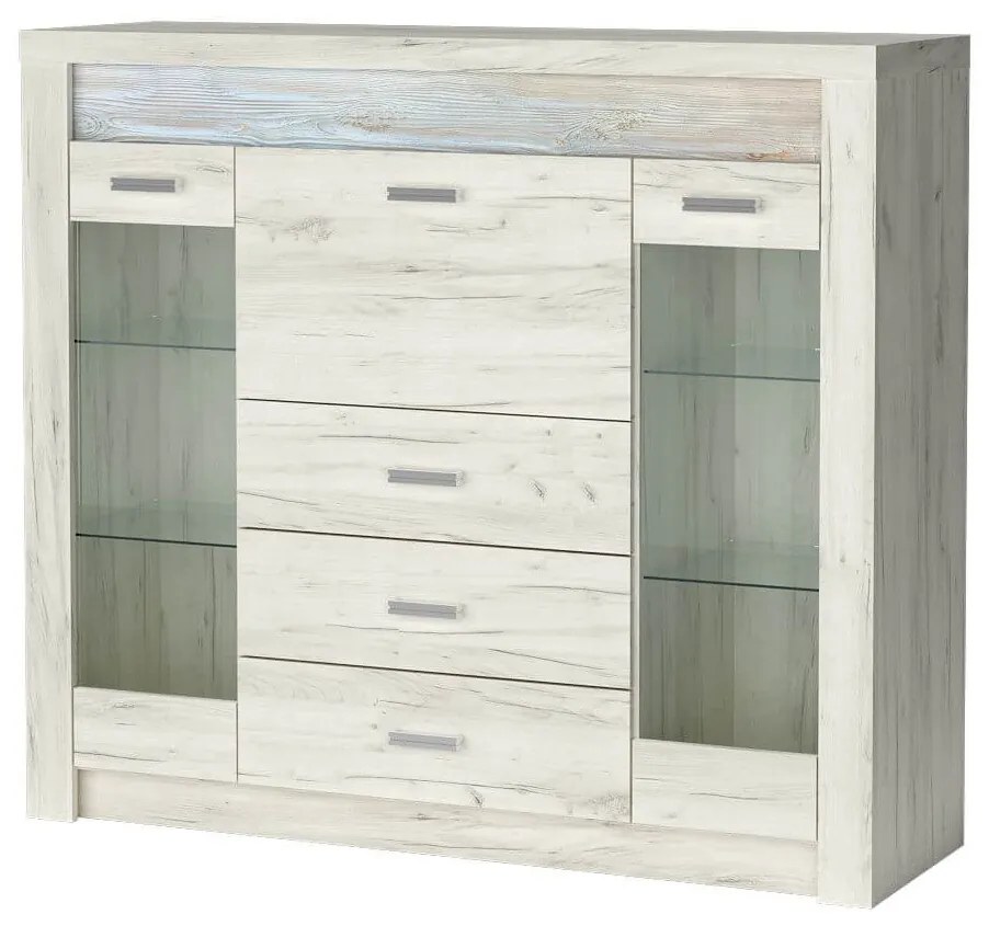 Vitrin Indie 08 (LED világítással) (fehér craft) . Akció -17%. 1057774