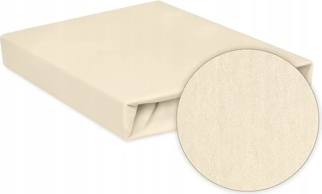 Jersey gumis lepedő 90x190/200x30 Bézs Prémium