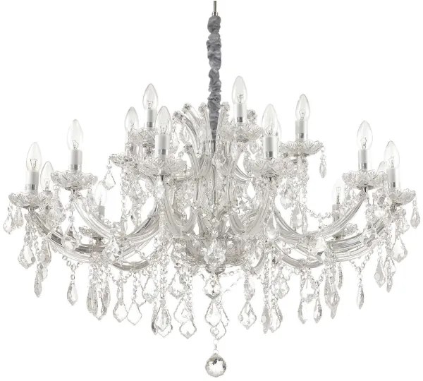 Ideal Lux - Kristály csillár láncon NAPOLEON 18xE14/40W/230V átm. 96 cm króm