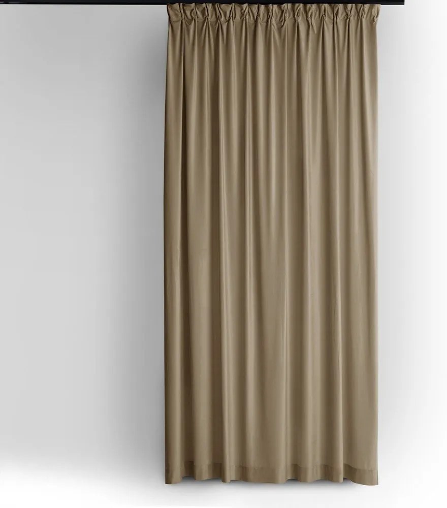 Bézs bársony dimout (részleges sötétítő) függöny 200x175 cm Velto – Filumi