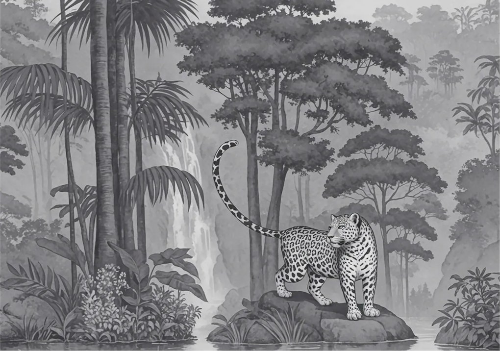 Stílusos Dekoratív fotótapéta Flizelin Trópusi dzsungel 208x146