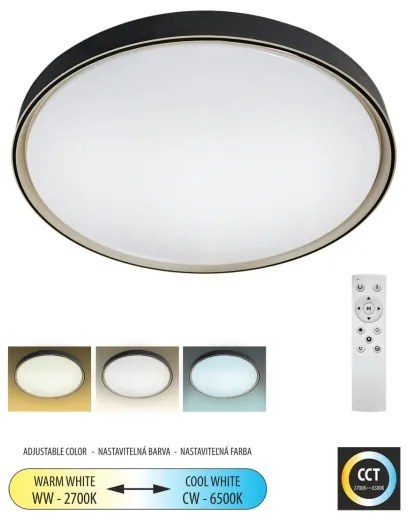 LED Dimmelhető mennyezeti lámpa EBRO LED/36W/230V 2700-6500K + távirányító