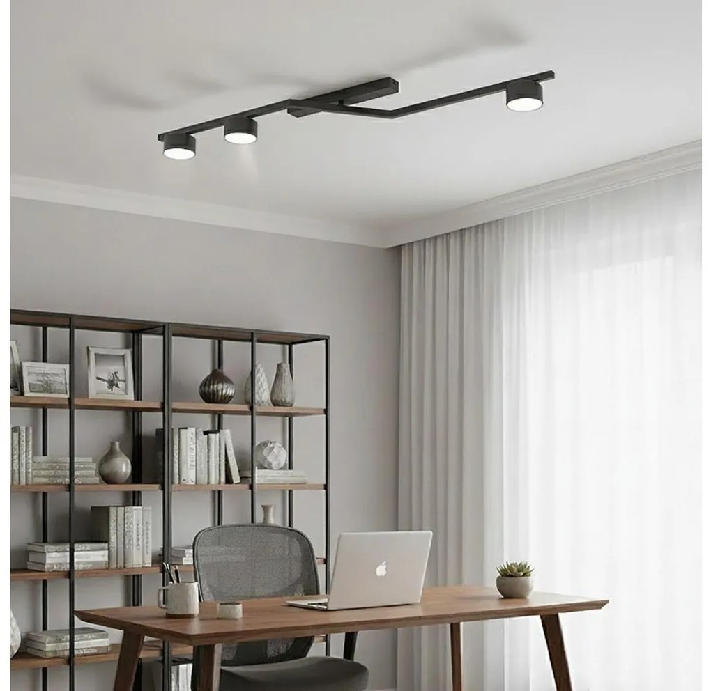 Mennyezeti lámpatest SKAN 3xGX53/12W/230V fekete