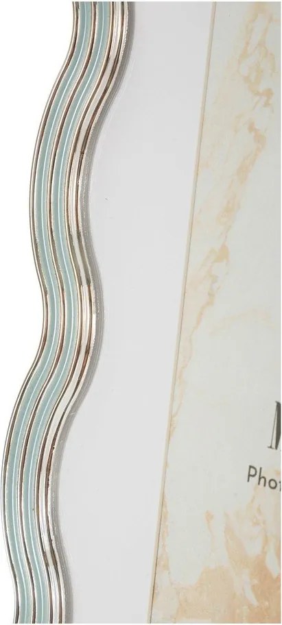 Világoskék-ezüstszínű fém-üveg álló képkeret 17,5x22,5 cm Elizabeth – Mauro Ferretti