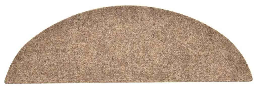 öntapadós lépcsőszőnyegek 30 db 56 x 17 x 3 cm bézs félkör alakú