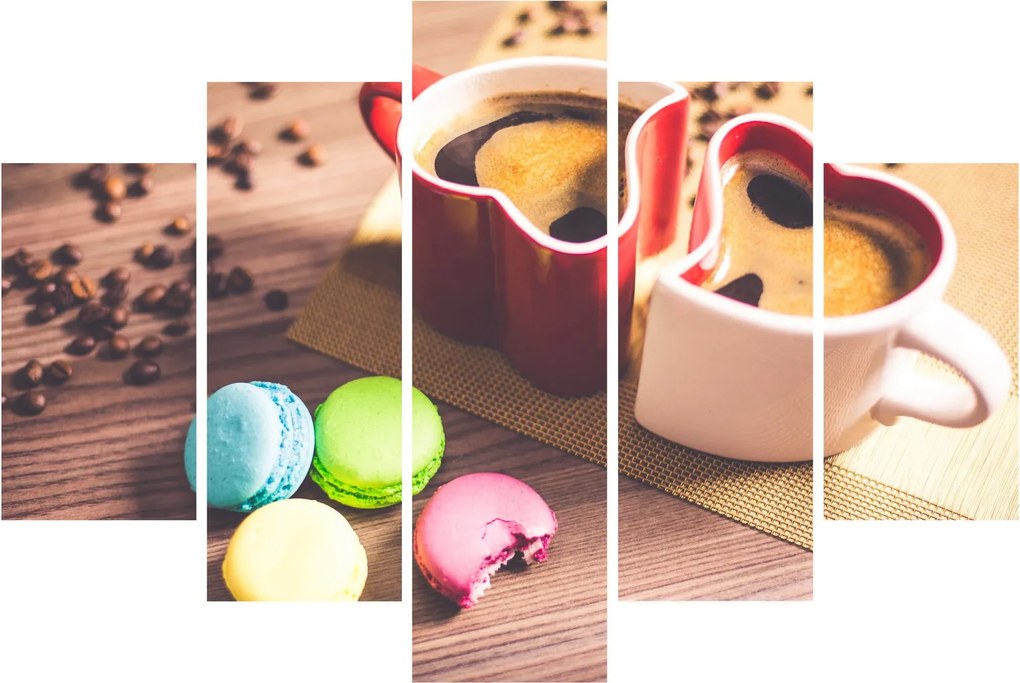 Kávé és a macaroon képe (150x105 cm)